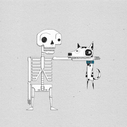 #zrs_art #drawing #draw #sketch #skeleton #dog #collage #collageart #illustration #illustrationartis