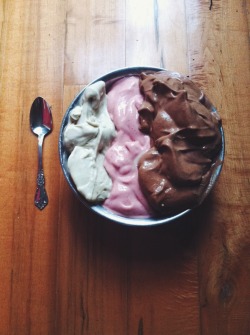 veggiesandtea:  Raw vegan Neapolitan banana