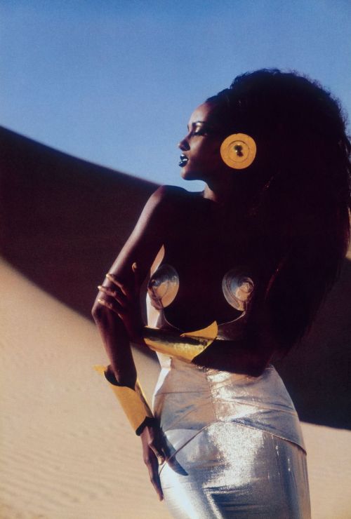 Iman Abdulmajid photographed by Manfred Thierry Mugler