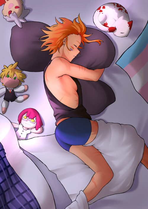 cathpalugs:NNT PRIDE DAY 6 || PURPLE / IDENTITYArthur fell asleep after a day of celebrating pride.