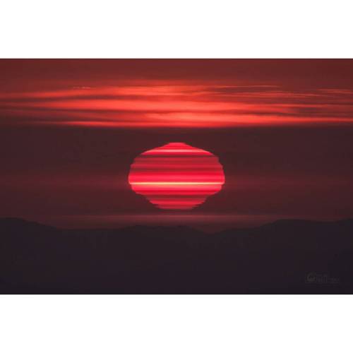 Layer Cake Sunset #nasa #apod #sunset #sun #atmosphere #refraction #pacificocean #mountaintop #lascampanas #observatory #chile #pink #space #science #astronomy