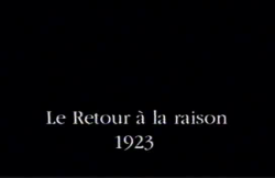 365filmsbyauroranocte:  Le Retour à la raison (Man Ray, 1923)  