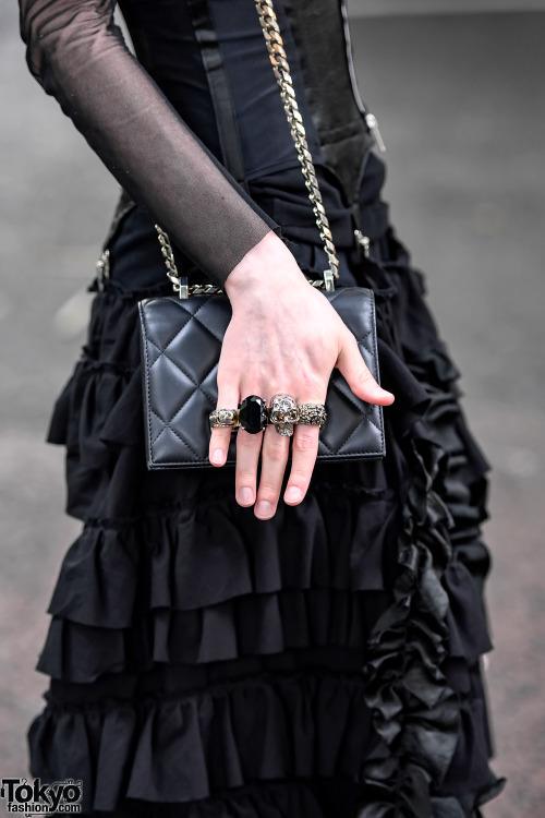 Tokyo-based software engineer and DJ Emmanuelle on the street in Harajuku. She&rsquo;s wearing Una B