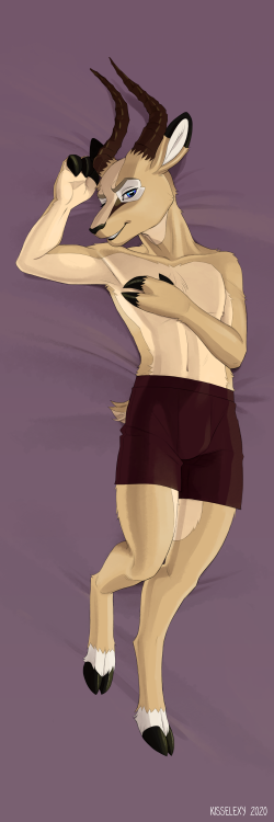 DAKIMAKURA DESIGN FOR MY HUSBAND(s 40th birthday!) DONE!It’s his fursona, Vlad the impala (hehe)