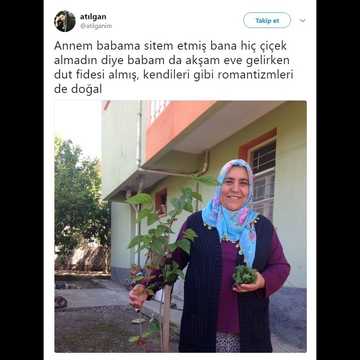 Annem babama sitem etmiş...