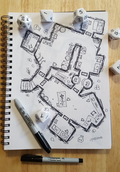 dungeonsandcartoons: A dungeon I did for Patreon.