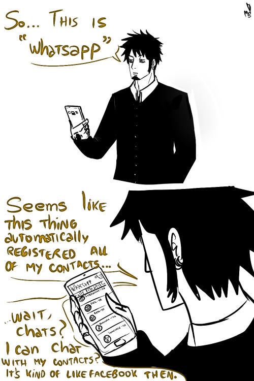 itsamemarshallbanana:  MOOORE LAW SCARING PEOPLE ON WHATSAPP Ok here is a little explanation for this REEEALLY senseless comic:Oh waitThere is noneHahaI always thought that if law had a cellphone he’d message weird stuff to everyone or creep random