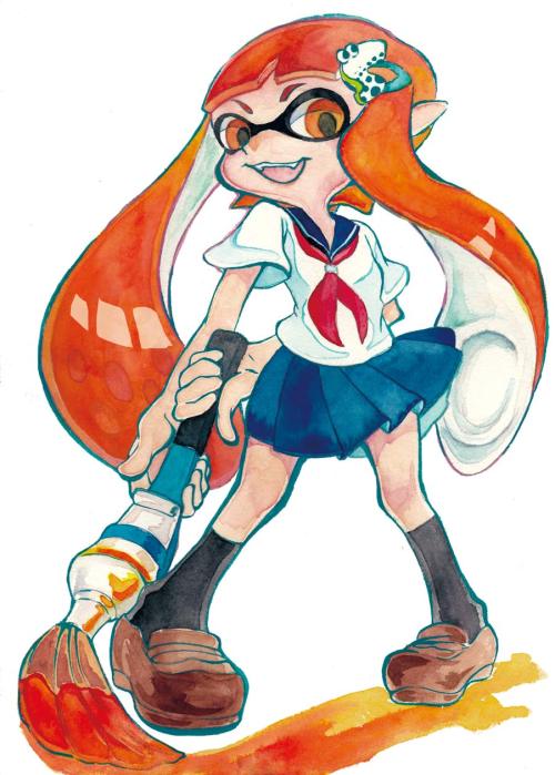 hype-kaminari-kun:    X / X / X / X / X / X /                               X /                               X /                               X  Splatoon Artworks By うちゃま on Pixiv  ** Permission was granted by the artist to upload this submission!