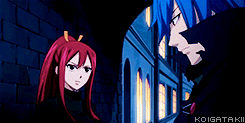koigatakii:  To think that there would ever be a day where we could have a normal conversation like this… Thank you, Erza.Jellal Fernandes ❤ Fairy Tail ep 164