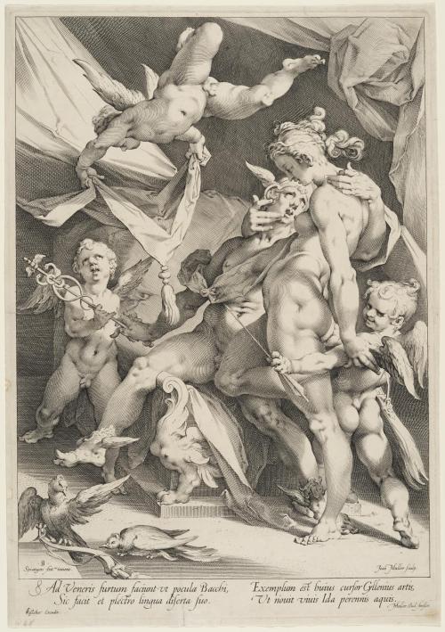 the-evil-clergyman:Venus and Mercury by Jan Harmensz Muller (1600)