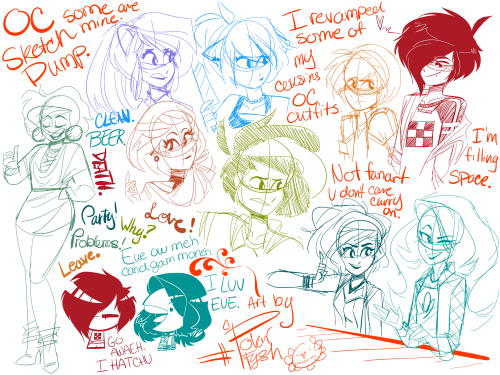 Pretty Much A Face/bust/anatomy Practice/sketch Dump With Ocs.