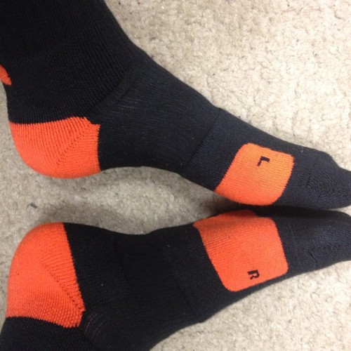 viewfrombelowyourfeet: Nike Elite Orange &amp; Black