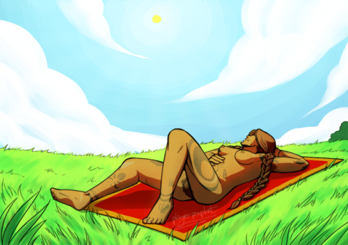 Sexy Sunbathing Southwise Saanvi. :) 18+ Patreon | Commissions