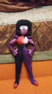 crystal-gems:  random-ferret:  I never did post Garnet, did I? I also never showed off the gems. All of my crystal gems have entirely wool bodies except for their gems.   cuuuuuuuute