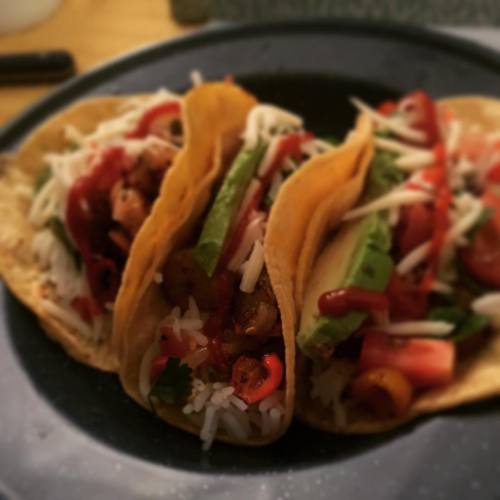 Shrimp street tacos and #TheBlacklist for me and the wife...