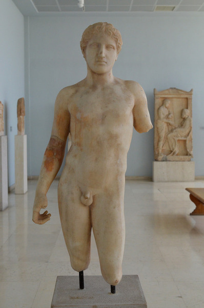 hismarmorealcalm:Archaeological Museum of Piraeus  Statue of a young athlete - perhaps funerary (cir