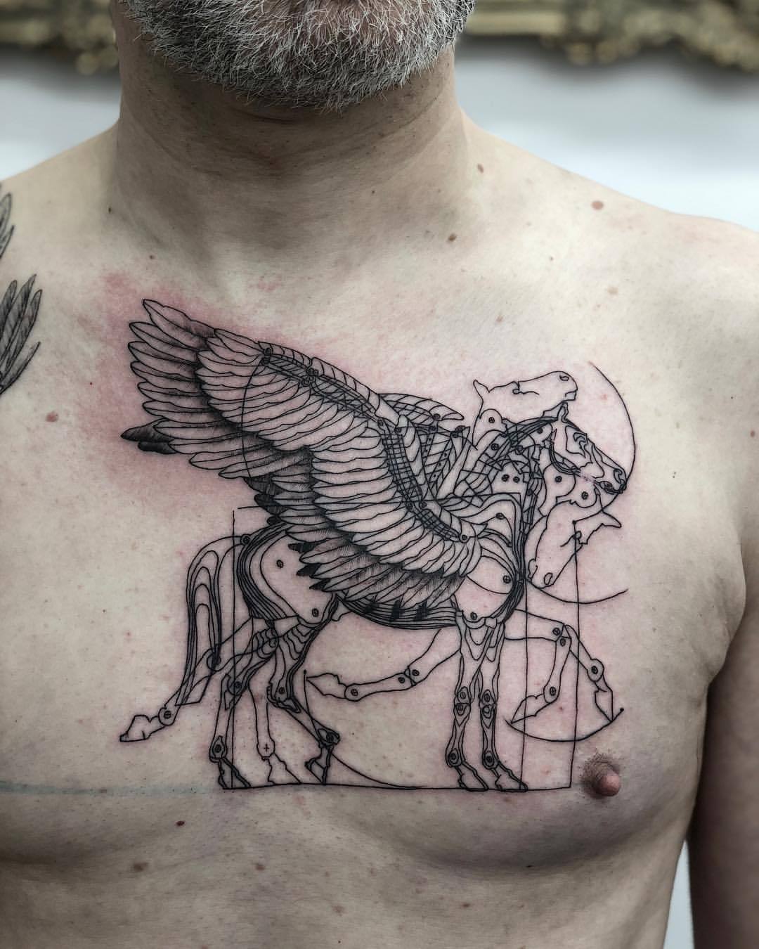 Pegasus greek tattoo design by Ondrash - Design of TattoosDesign of Tattoos