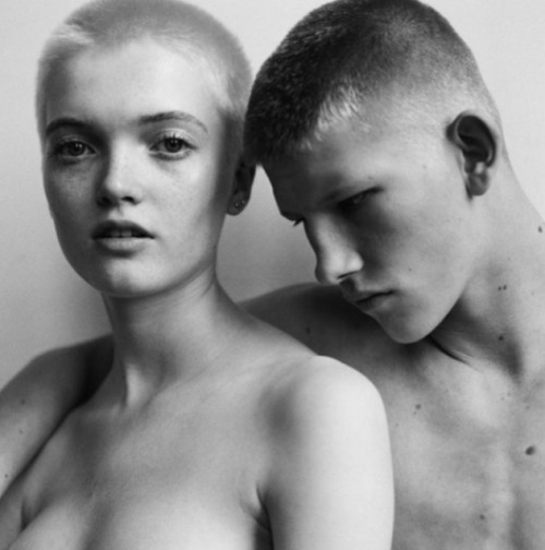 Dramatic new look for British model Ruth Bell. Loving the bleached buzzcut.