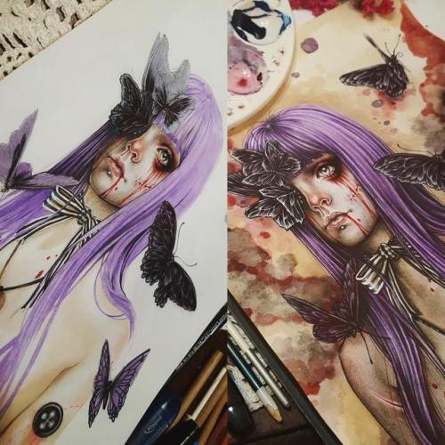 Purple thoughts flowing away&hellip;