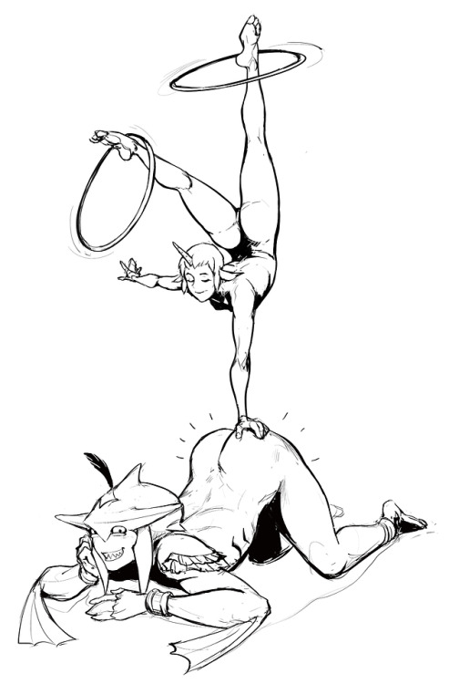 and shes balancing on… The firm butt of prince sidon as suggested by  DA user “ theamberbub”