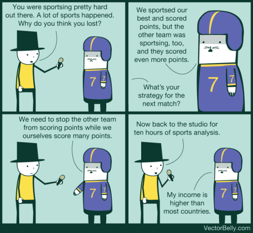 tastefullyoffensive: Sports in a nutshell. [vectorbelly]