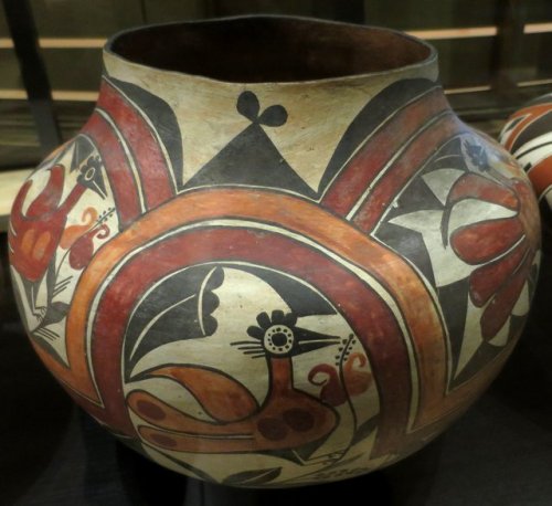 Acoma Pueblo painted jar.  Artist unknown; ca. 1890-1920.  Now in the Heard Museum, Phoenix, AZ.