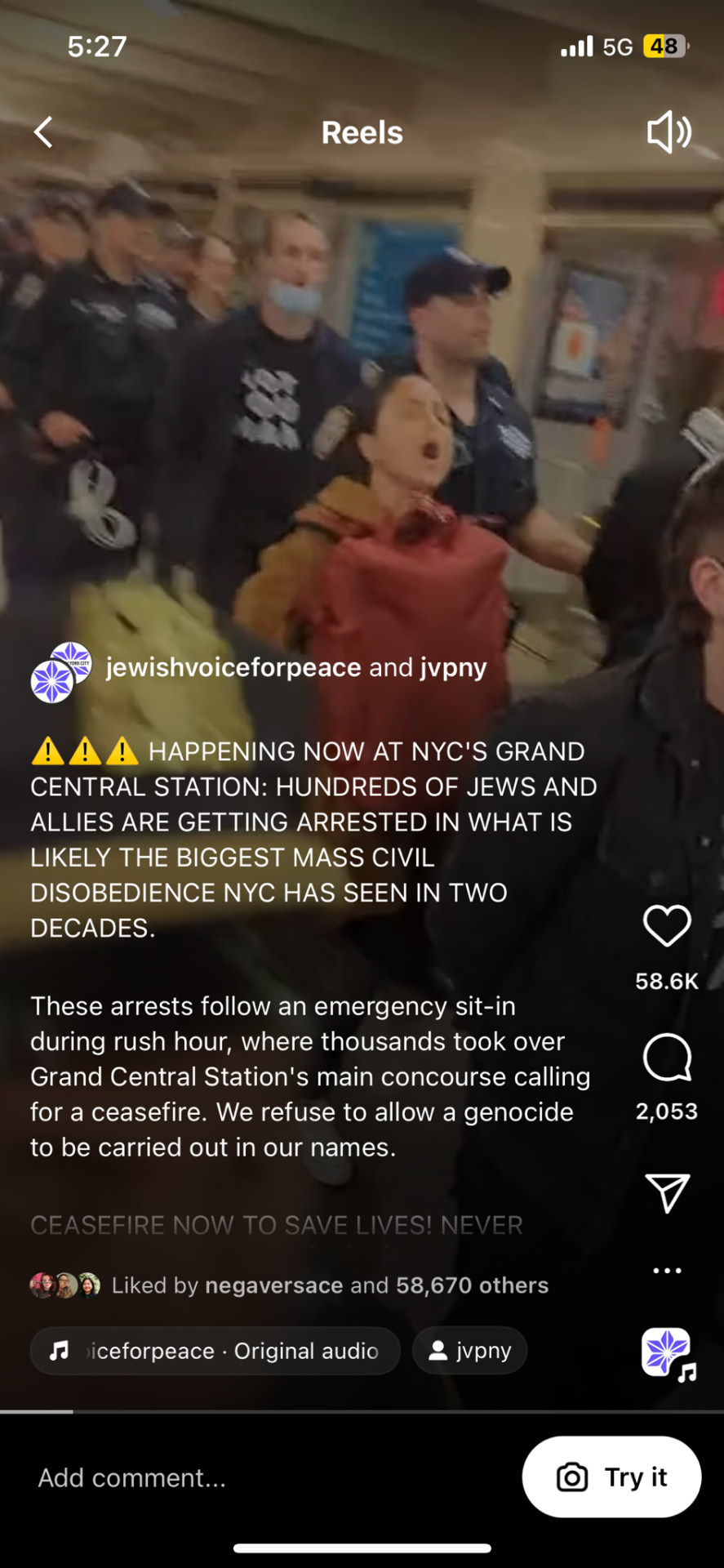 Happening Right Now In NYC - Massive Protest, Hundreds Of Arrests At An Emergency Sit-in Calling For