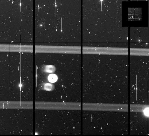 Photographing airplanes from 4-m telescopesThis is how it would look if an airplane just whizzed pas