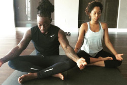 phalasophy:    SHELAH MARIE AND ACE HOOD SHARE THE BENEFITS OF PARTNER YOGA   