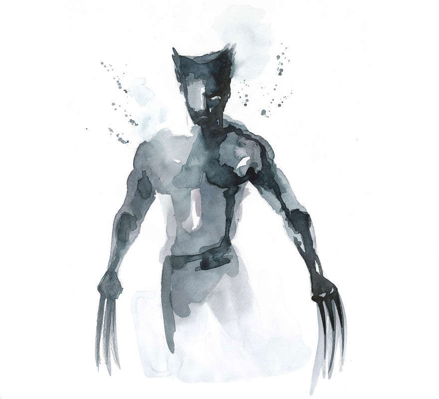jedavu:  Watercolor Superheroes With Big Splashes  Created by Blule