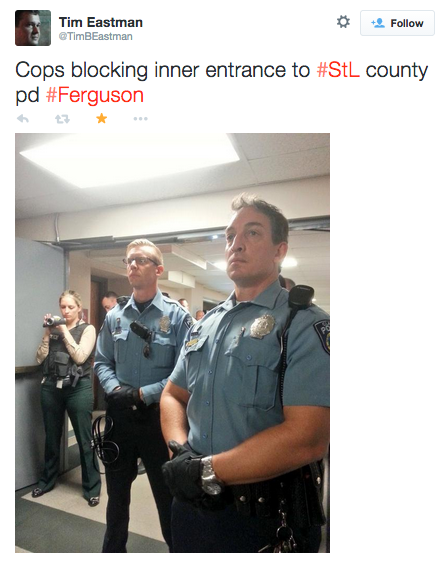 socialjusticekoolaid:   Today in #FergusonOctober (10.22.14): Day 75 and the resistance continues. After being denied entrance to a public meeting, protesters in St Louis occupy the county police headquarters, demanding justice for Mike Brown and for