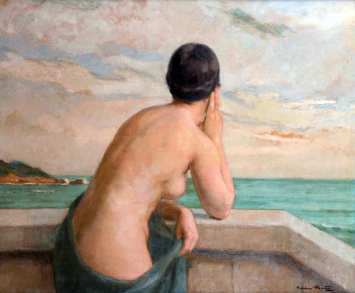 bellsofsaintclements:“Nu au balcon” by French artist Madeleine Plantey (1890-1985).