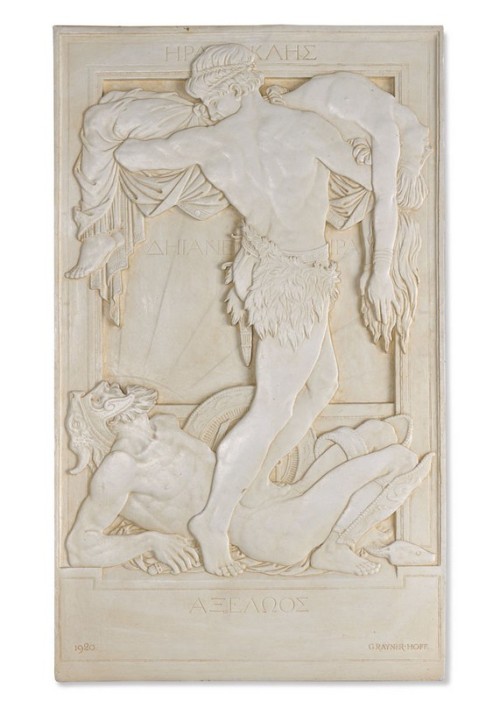 hildegardavon:George Rayner Hoff, 1894-1937Hercules, Deianira and Achelous, n/d, plaster relief scul