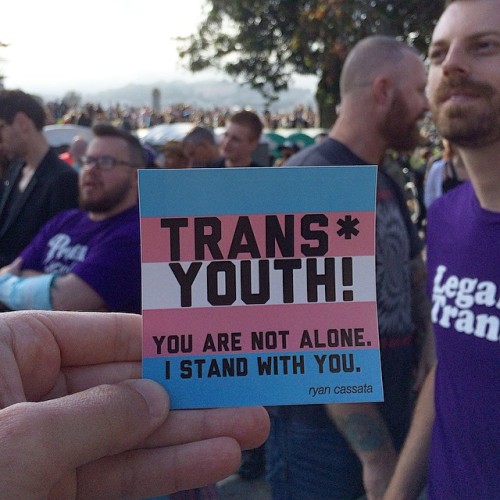 accidentalbear:  #transMarch #SanFrancisco #2015 #Pride #doloresPark #trans #transyouth