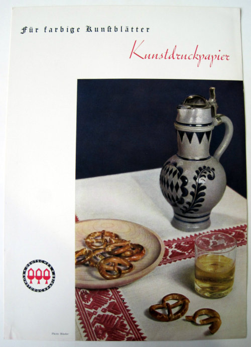 Prost! This paper sample from Deutsches Kunstdruckpapier shows potential buyers how appetizing their