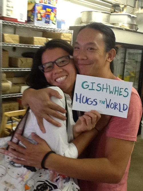 Item 1: “GISHWHES Hugs the World!” We are going to break the Guinness World Record for t