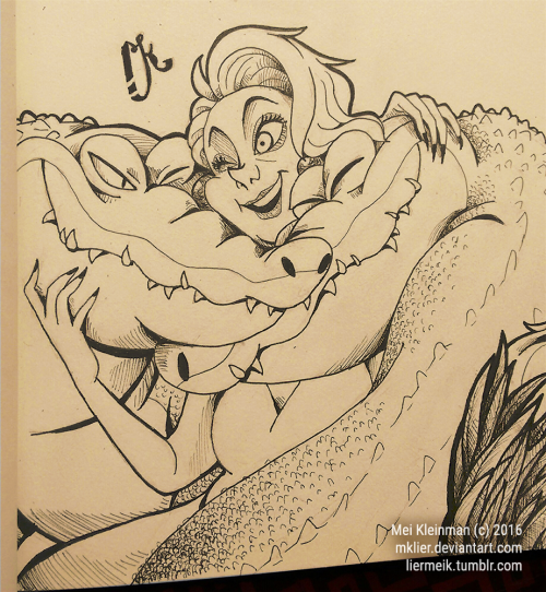 INKTOBER 2016 - Day 9: The Rescuers – Before she started to ride and wipe their backs in rage 