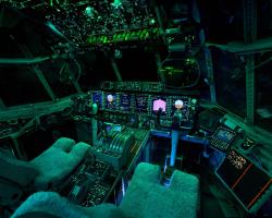 militaryarmament:  The cockpit of a upgraded C-130 Hercules. 