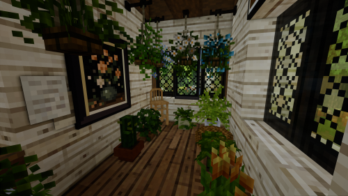 ~~ small flowershop with living space and greenhouse in the middle of forest ~~