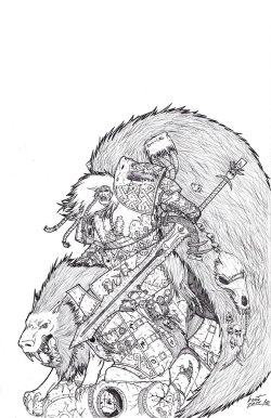 blood-of-asaheim:  Leman Russ - Primarch of the Space Wolves by Greyall 