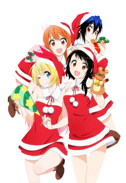 Onodera-Dera-Dera:  Nisekoi Christmas Girls Transparent 