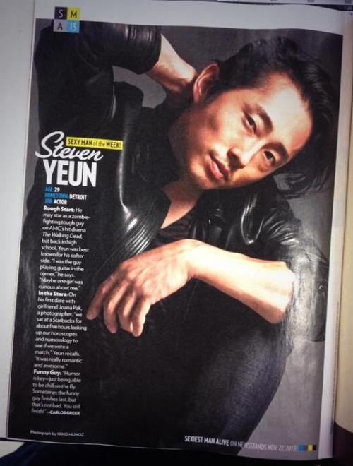Steven Yeun is one of People Magazine’s Sexiest Men Alive. I’m not mad.