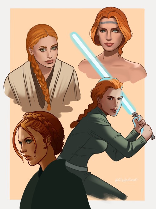 Mara Jade! I always see her depicted in the black jumpsuit with her hair flying loose and sexy, but 