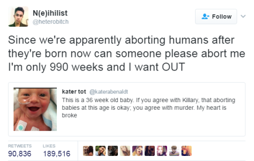 destinyrush: some people…smh  36 weeks is technically full term, who’s aborting babies at full term? All three of my kids were born at either 36 or 37 weeks and none of them needed anything, they came home that next day. Quit with the bullshit,