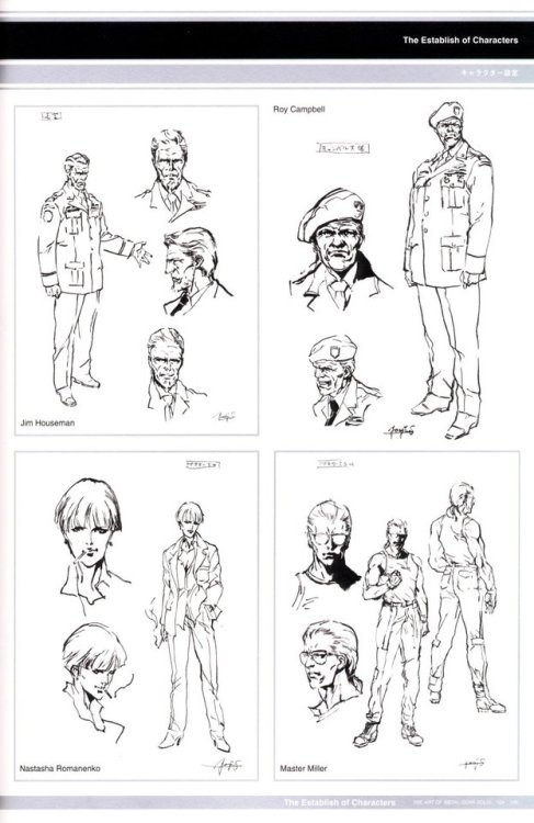 conceptcentral: Metal Gear Solid 1: Characters Concept Art [½] - Yoji Shinkawa