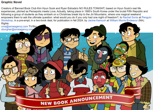 I hinted before, but No Rules Tonight, the new graphic novel by Kim Hyun Sook and I from Pengui