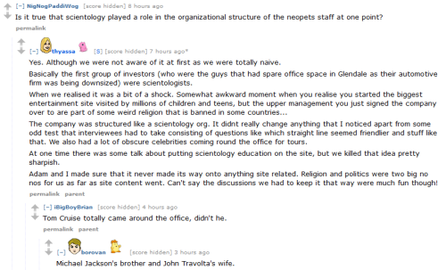 konekosilvertail:neopianangst:at last, Adam and Donna’s AMA clears up the scientology thing once and