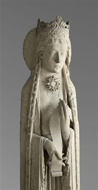Statue of the Queen of Sheba (previously identified with Saint Clotilde, Queen of the Franks), 12th 