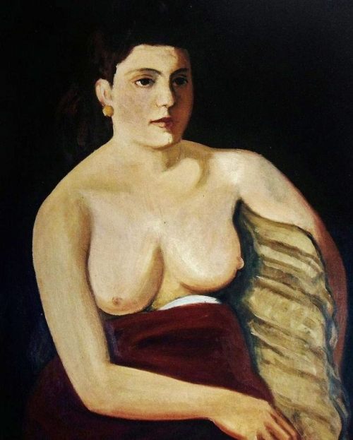 huariqueje: Portrait of a naked woman    -    Henri Vieilly , 1924 French, 1900-