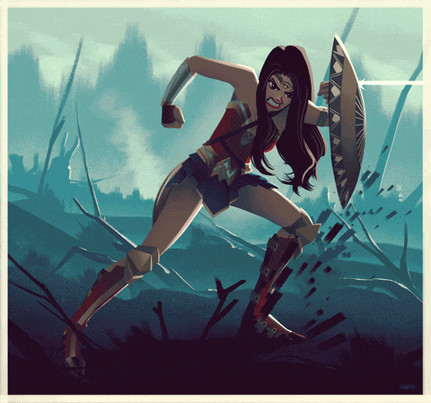 leandrofranci: Animated version of my Wonder Woman in No Man’s Land illustration :)